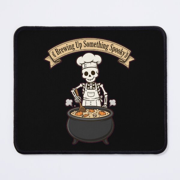 Item preview, Brewing Up Something Spooky Skeleton Chef Cooking Halloween designed and sold by Moad Fahim.