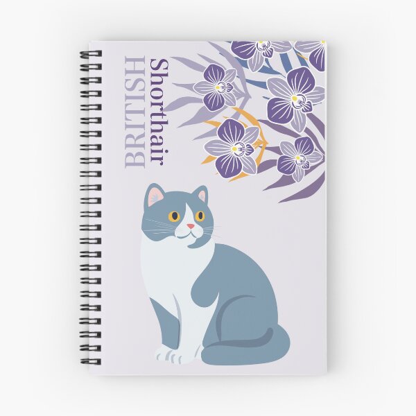 Item preview, Floral British Shorthair Cat designed and sold by IvysCreativityHouse.
