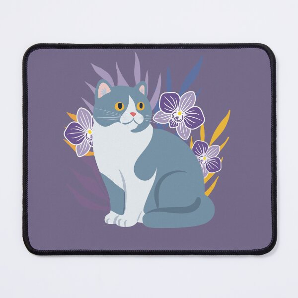 Item preview, Floral British Shorthair Cat designed and sold by IvysCreativityHouse.