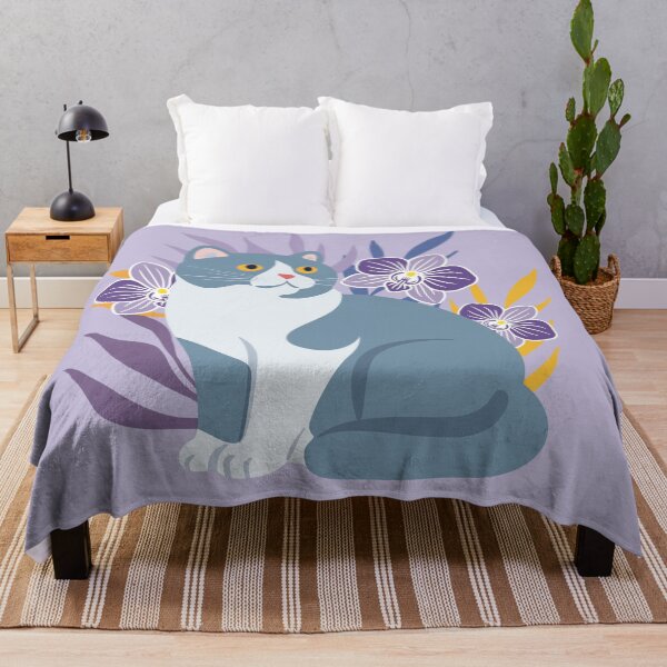 Item preview, Floral British Shorthair Cat designed and sold by IvysCreativityHouse.