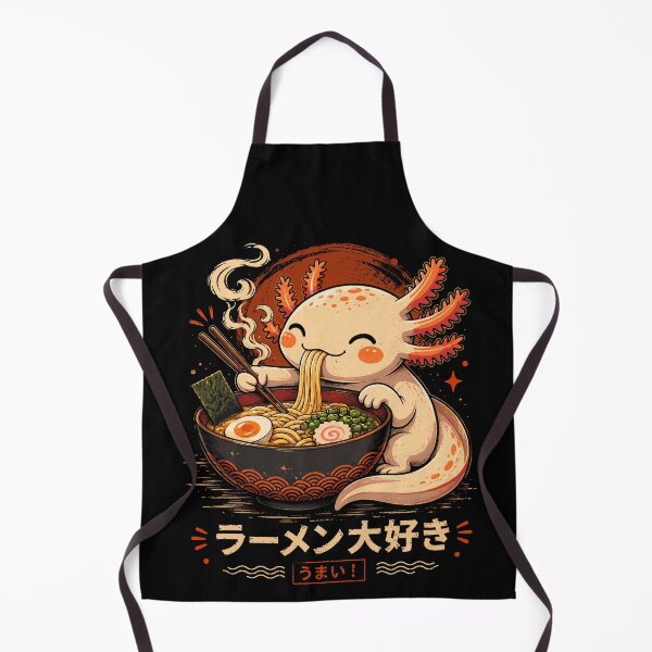 Item preview, Cute Axolotl Eating Ramen Japanese Noodle Art designed and sold by roni-harbor.