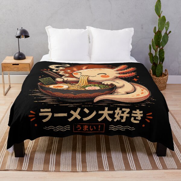 Item preview, Cute Axolotl Eating Ramen Japanese Noodle Art designed and sold by roni-harbor.