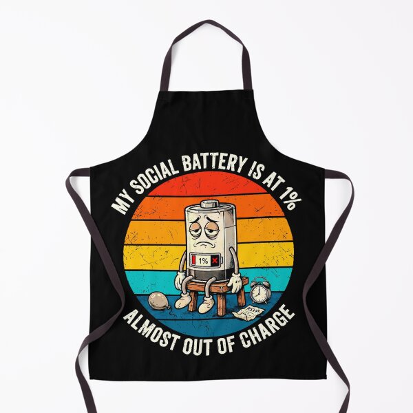 Item preview, My Social Battery Is At 1% Almost Out Of Charge Introvert Humor designed and sold by lobro.
