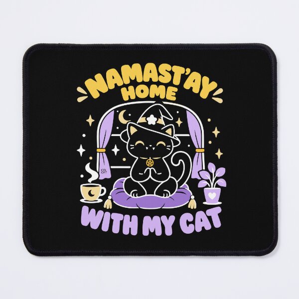 Item preview, Namastay home with my cat designed and sold by iagorfrost.
