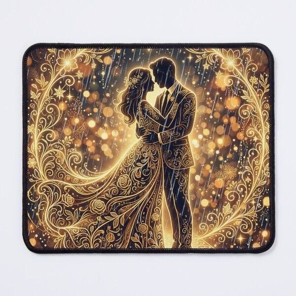 Item preview, Golden Romance-Elegant Wedding Couple in the Rain designed and sold by FocusedArt.