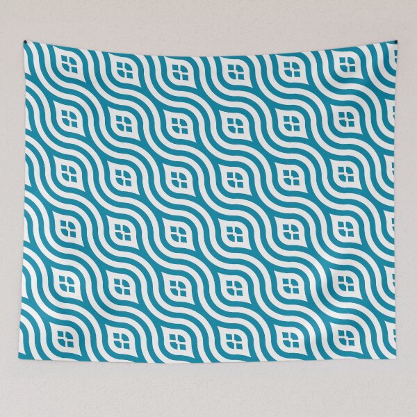 Item preview, Blue Rounded Lines Pattern - Cool Geometric Art designed and sold by Gustavo Navarro.