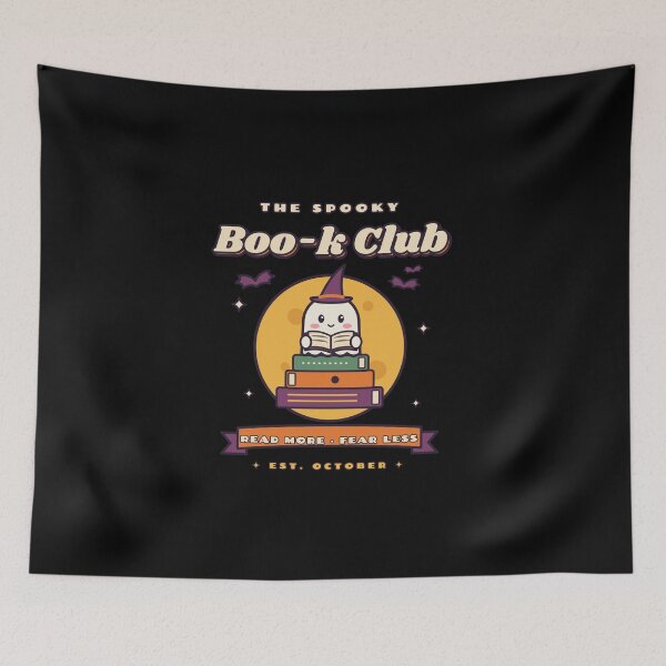 Item preview, Spooky Boo-k Club Cute Ghost Reading Books Retro Halloween designed and sold by Fine Art California.