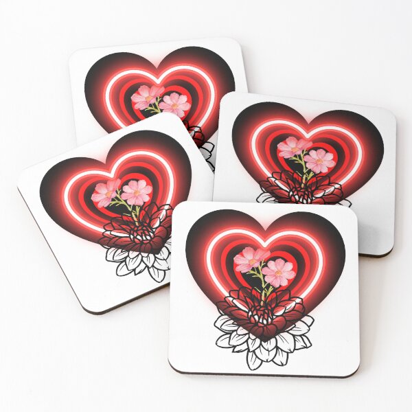 Item preview, Red Heart Flower Love Design | Romantic Floral Heart designed and sold by Palette _Vibes.