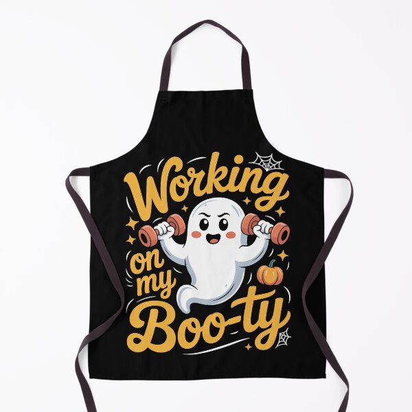 Item preview, Working On My Boo-Ty Funny Halloween Fitness Ghost Art designed and sold by MerchPublic Studio.