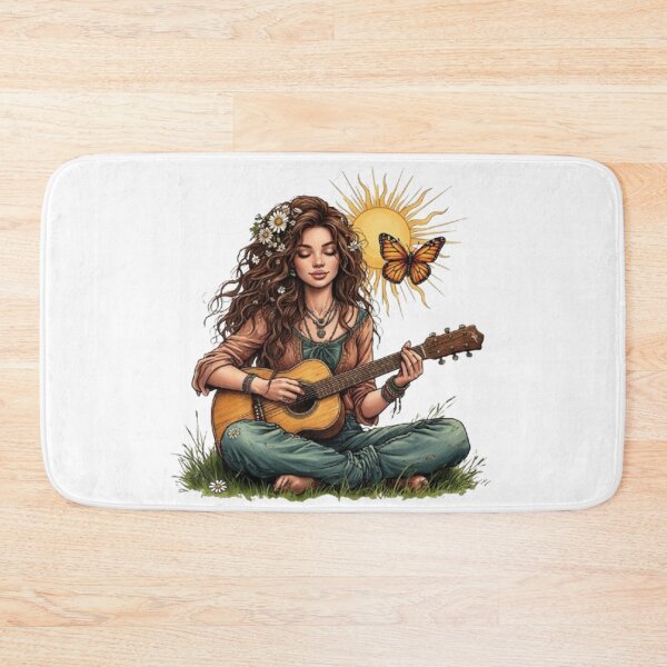 Item preview,  "The Aura of the 70s: Portrait of a Hippie Woman" designed and sold by CHRIST5000.