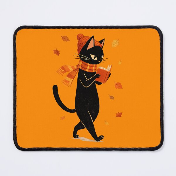 Item preview, Black Cat Reading Book Cozy Autumn Bookish Gift designed and sold by Artycom.