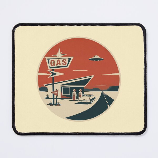 Item preview, Retro UFO – Desert Gas Station designed and sold by mellow-koko.