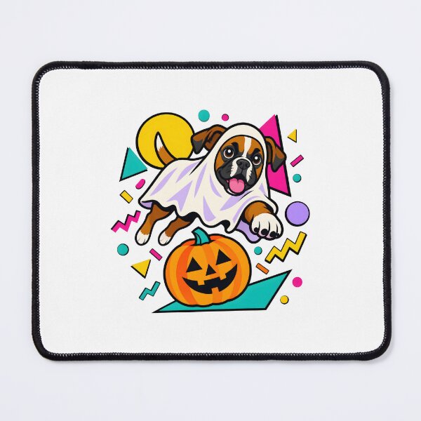 Item preview, Halloween Dogs Pets Retro Boxer Ghost Pumpkin designed and sold by calicito.