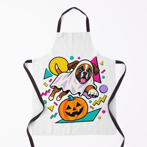 Item preview, Halloween Dogs Pets Retro Boxer Ghost Pumpkin designed and sold by calicito.