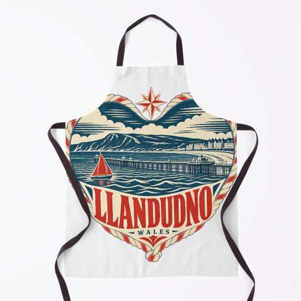 Item preview, Llandudno Wales Travel Souvenir Nautical Woodcut Heart designed and sold by VisualArtsOasis.