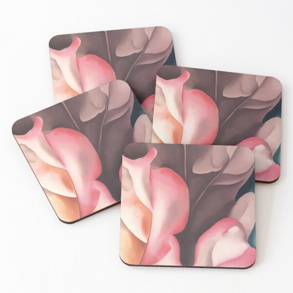 Item preview, Oak leaves pink and grey designed and sold by EtherShadeArt.