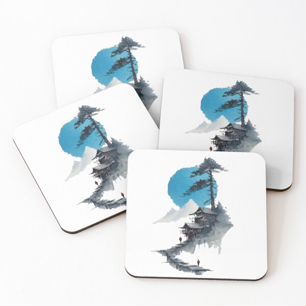 Item preview, Japanese Mountain Village Watercolor designed and sold by Pure Style ⭐⭐⭐⭐⭐.