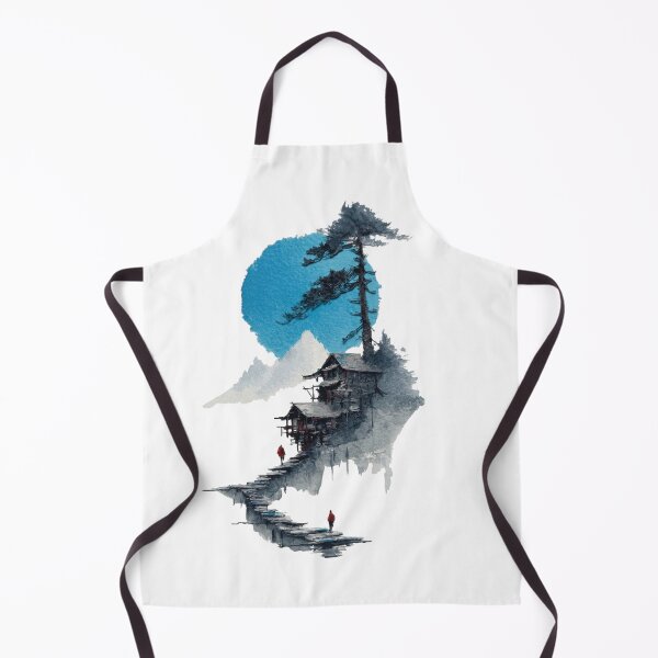 Item preview, Japanese Mountain Village Watercolor designed and sold by Pure Style ⭐⭐⭐⭐⭐.