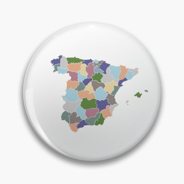 Item preview, Pastel Spain Map - Colourful Regions Line Art designed and sold by iampaulmorris.