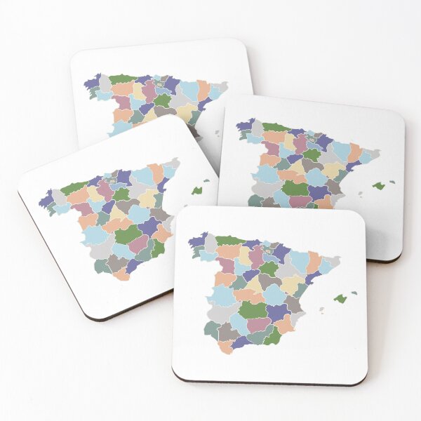 Item preview, Pastel Spain Map - Colourful Regions Line Art designed and sold by iampaulmorris.