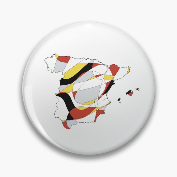 Item preview, Red & Yellow Shard Spain Map - Colourful Regions Line Art designed and sold by iampaulmorris.