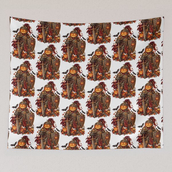 Item preview, Gothic Pumpkin Knight – Halloween Hero in Ornate Armor designed and sold by Clothes With Smiling Animals Walt Gral.