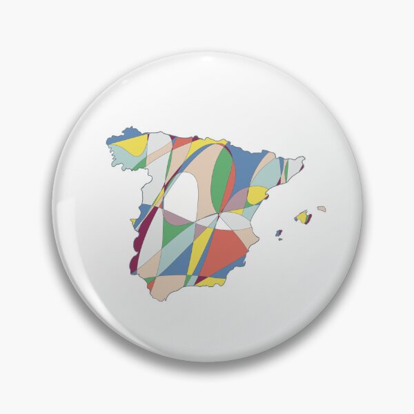 Item preview, Multicolour Shard Spain Map - Colourful Regions Line Art designed and sold by iampaulmorris.