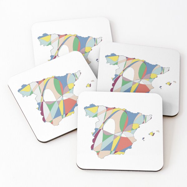 Item preview, Multicolour Shard Spain Map - Colourful Regions Line Art designed and sold by iampaulmorris.