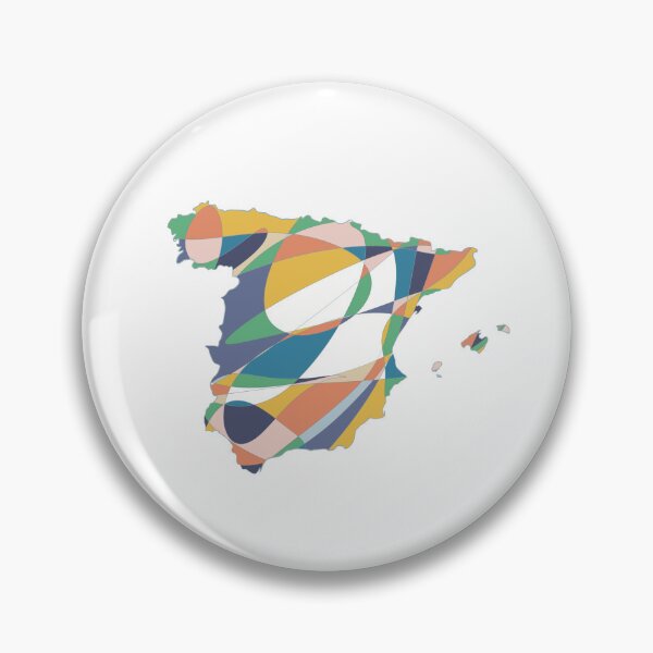 Item preview, Multicolour Spain Map - Colourful Regions Line Art designed and sold by iampaulmorris.