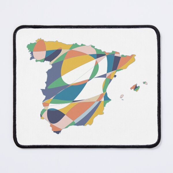 Item preview, Multicolour Spain Map - Colourful Regions Line Art designed and sold by iampaulmorris.