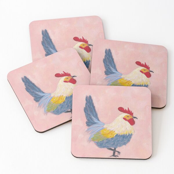 Item preview, pink chicken designed and sold by lowercaseAart.
