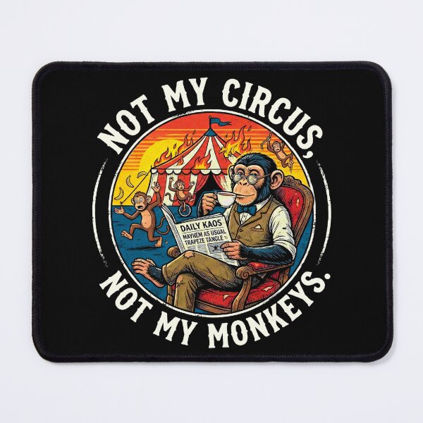 Item preview, Not My Circus Not My Monkeys Funny Sarcastic Chimpanzee designed and sold by lobro.