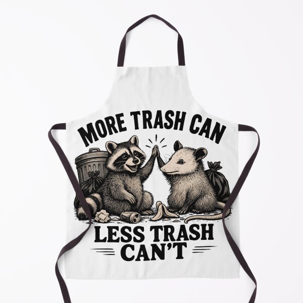 Item preview, More Trash Can Less Trash Can't Funny Raccoon Opossum designed and sold by roni-harbor.