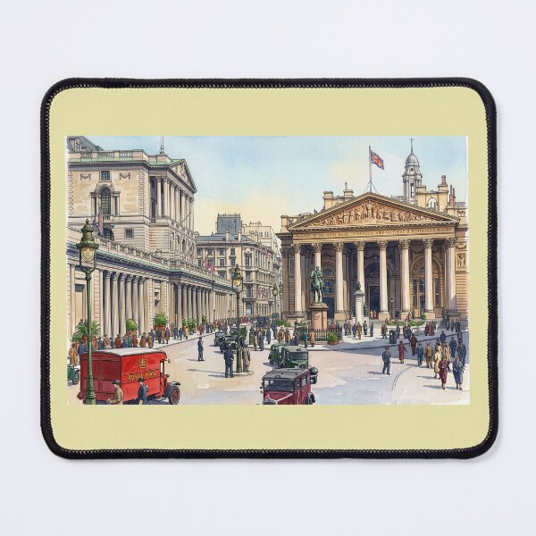 Item preview, Bank of England and Royal Exchange, Vintage London designed and sold by ArtworkNorth.