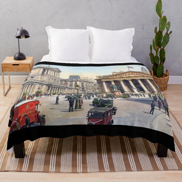 Item preview, Bank of England and Royal Exchange, Vintage London designed and sold by ArtworkNorth.