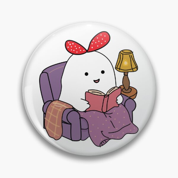 Item preview, Little ghost reading a book designed and sold by fluffyfamcraft.