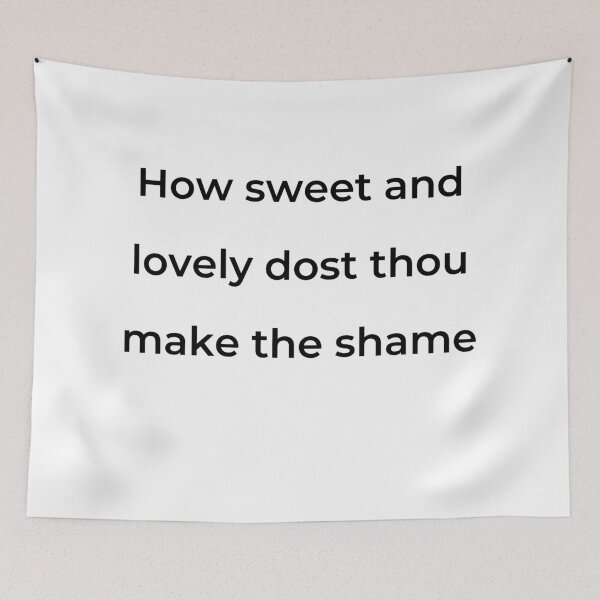 Item preview, “How sweet and lovely dost thou make the shame” - print black designed and sold by ariksworld.