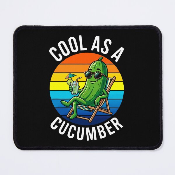 Item preview, Cool As A Cucumber Funny Chill Vacation Retro Sunset Graphic designed and sold by lobro.