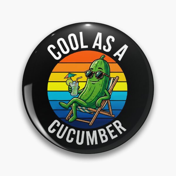 Item preview, Cool As A Cucumber Funny Chill Vacation Retro Sunset Graphic designed and sold by lobro.