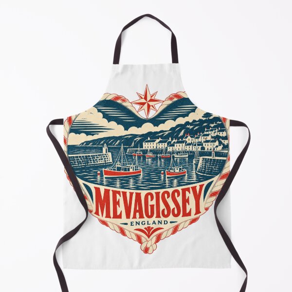 Item preview, Mevagissey England Travel Souvenir Nautical Woodcut Heart designed and sold by VisualArtsOasis.