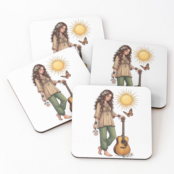 Item preview, "The Aura of the 70s: Portrait of a Hippie Woman" designed and sold by CHRIST5000.