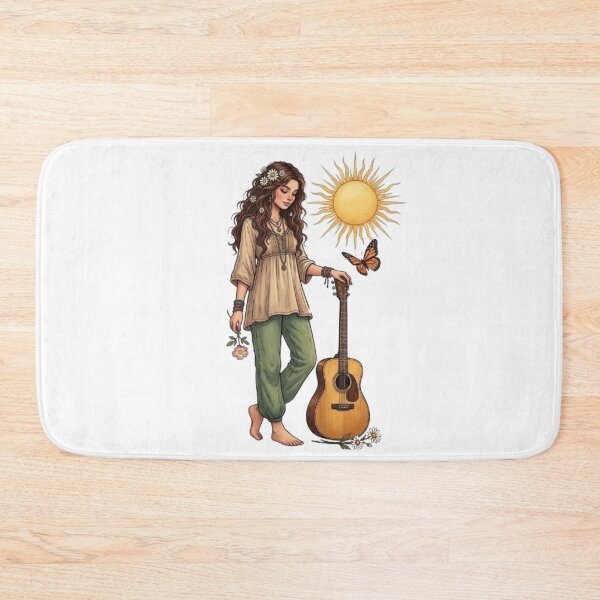 Item preview, "The Aura of the 70s: Portrait of a Hippie Woman" designed and sold by CHRIST5000.