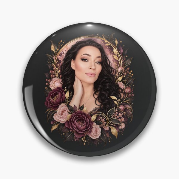 Item preview, Velvet Bloom Self Portrait – Dark Floral Feminine Art designed and sold by Golden Era Studio.