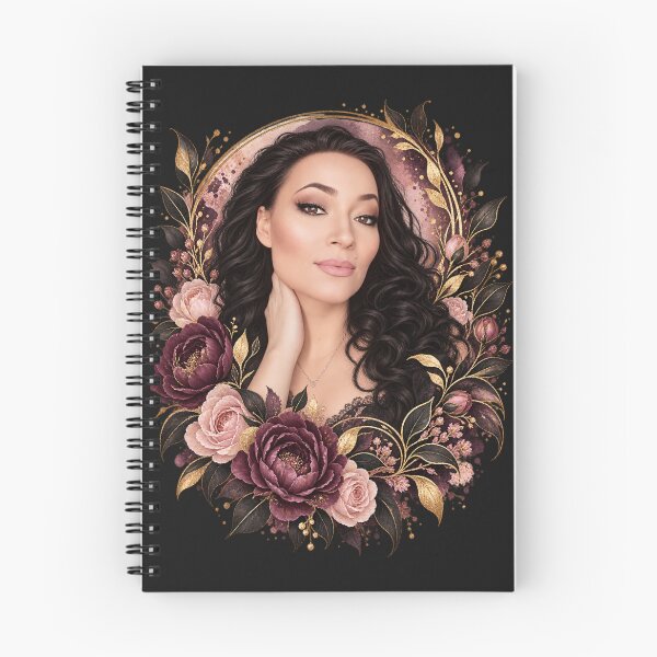 Item preview, Velvet Bloom Self Portrait – Dark Floral Feminine Art designed and sold by Golden Era Studio.