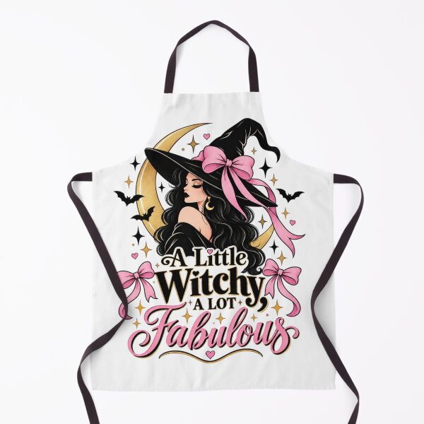Item preview, A Little Witchy A Lot Fabulous – Glamorous Witch with Bow & Crescent Moon Halloween Design designed and sold by Sanika arts .