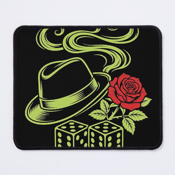 Item preview, Fedora Rose Dice Still Life Art designed and sold by Gangster-Design.