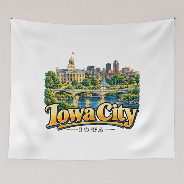 Item preview, Vintage Iowa City Iowa Travel Souvenir Landmark Gift designed and sold by MichaeIRellov.
