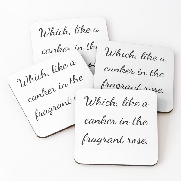 Item preview, “Which, like a canker in the fragrant rose,” - handwriting black designed and sold by ariksworld.