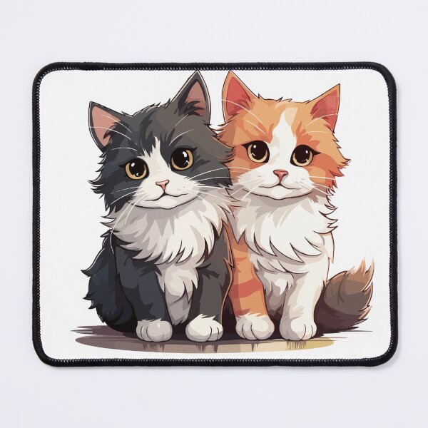 Item preview, Two Cute Fluffy Cats Best Friends Animal Sticker designed and sold by simranart111.