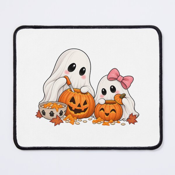 Item preview, Cute Ghosts Carving Pumpkins designed and sold by House Of Hauntlings.